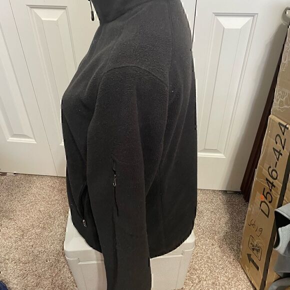 Eddie Bauer Womens Large Black Full ZIP Polyester Fleece Thick Jacket - Picture 4 of 5